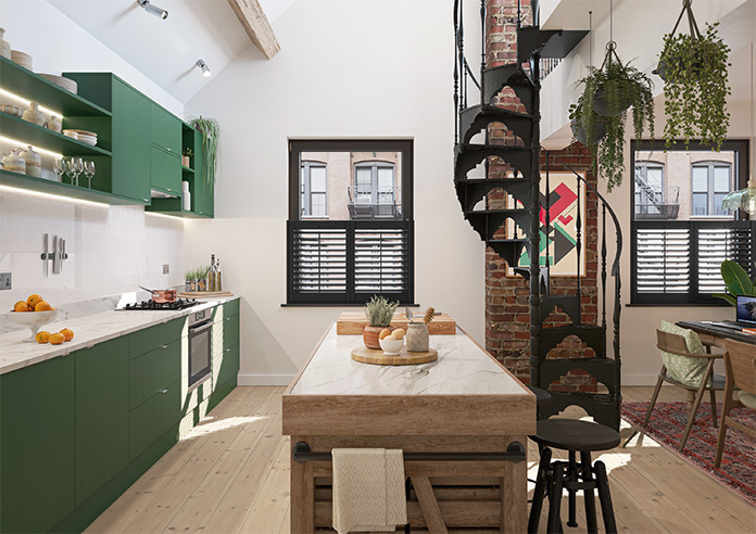 Bromley, Midnight Black - Cafe Style Plantation Shutter - Image 8